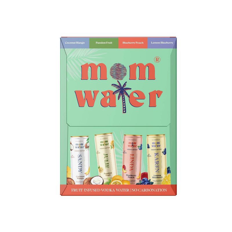 slide 5 of 10, Mom Water Variety Pack - 8pk/355ml Cans, 8 ct, 355 ml
