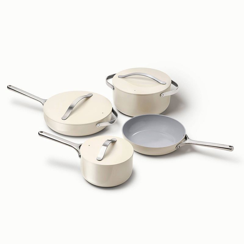 slide 3 of 4, Caraway Home 12pc Cookware Box Set Cream, 12 ct
