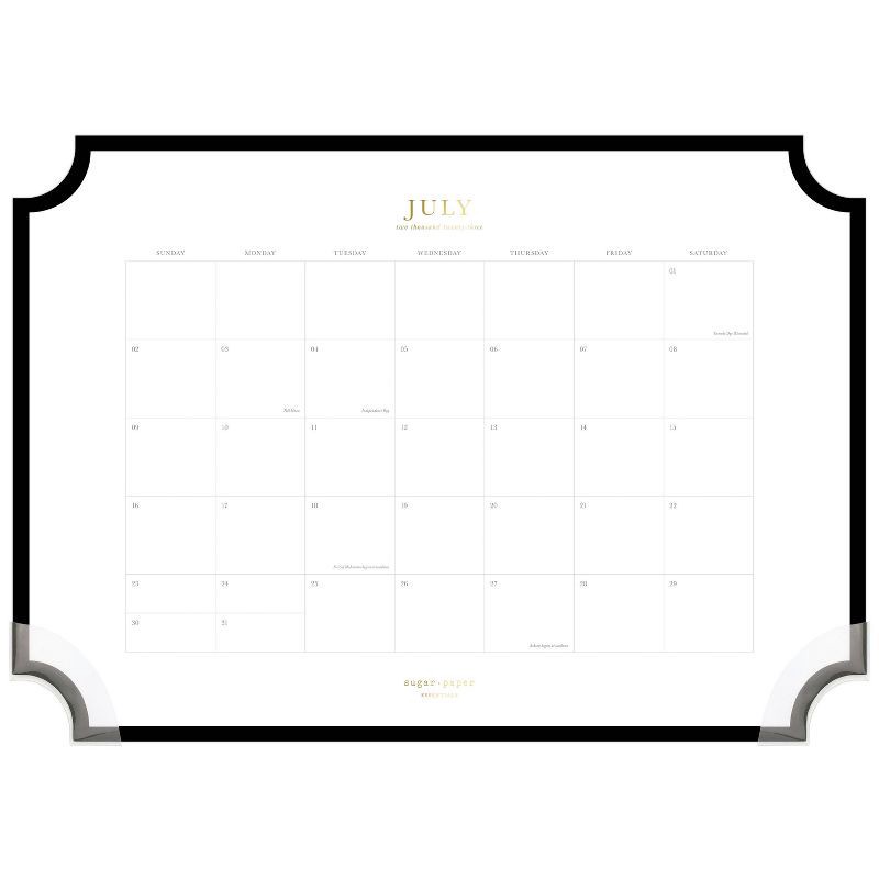 slide 1 of 1, Sugar Paper Essentials 2023-24 Academic Deskpad Calendar 22"x15.625" White, 1 ct