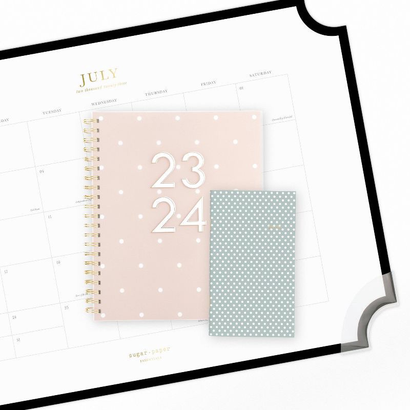 Sugar Paper Essentials 2024 Planner 11x9.5 Weekly/Monthly Frosted Pink