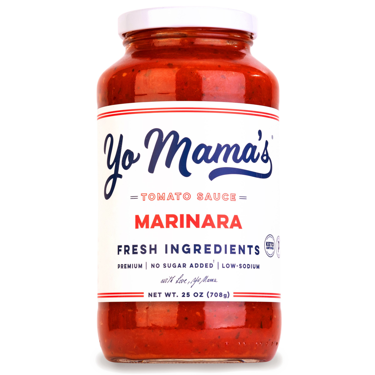 slide 1 of 8, Yo Mama's Marinara Tomato Sauce 25 oz, 25 oz