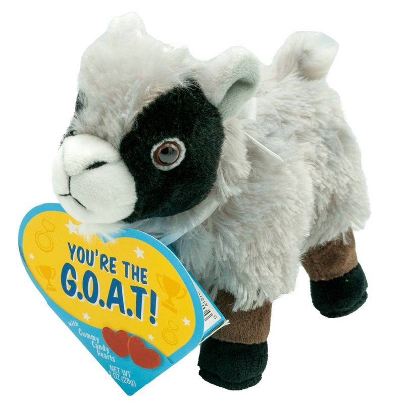 slide 5 of 7, Frankford Valentine's Day Goat Plush with Gummy Candy Hearts - 1oz, 1 oz
