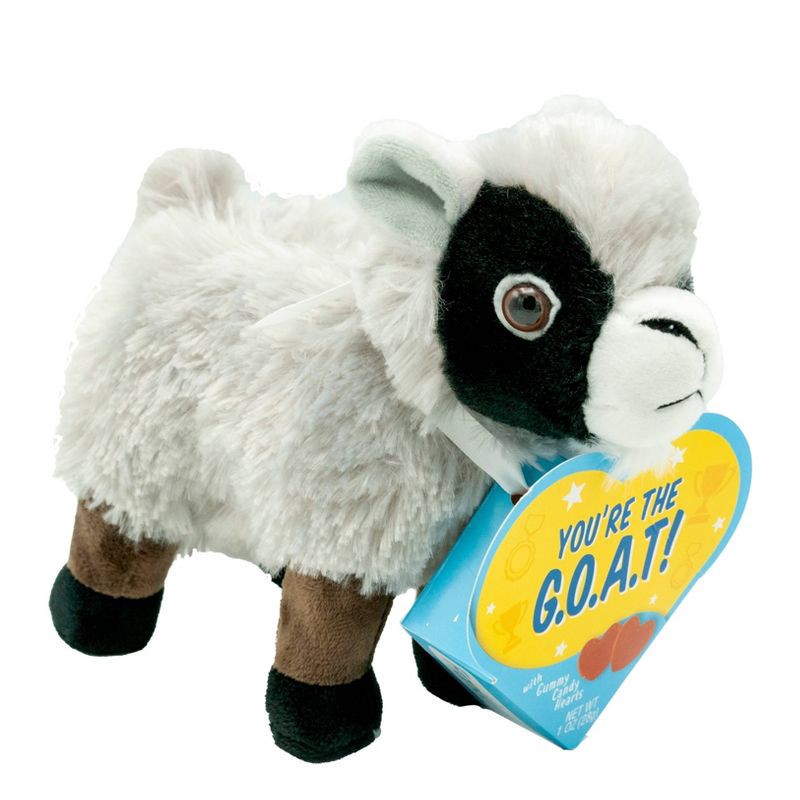 slide 6 of 7, Frankford Valentine's Day Goat Plush with Gummy Candy Hearts - 1oz, 1 oz