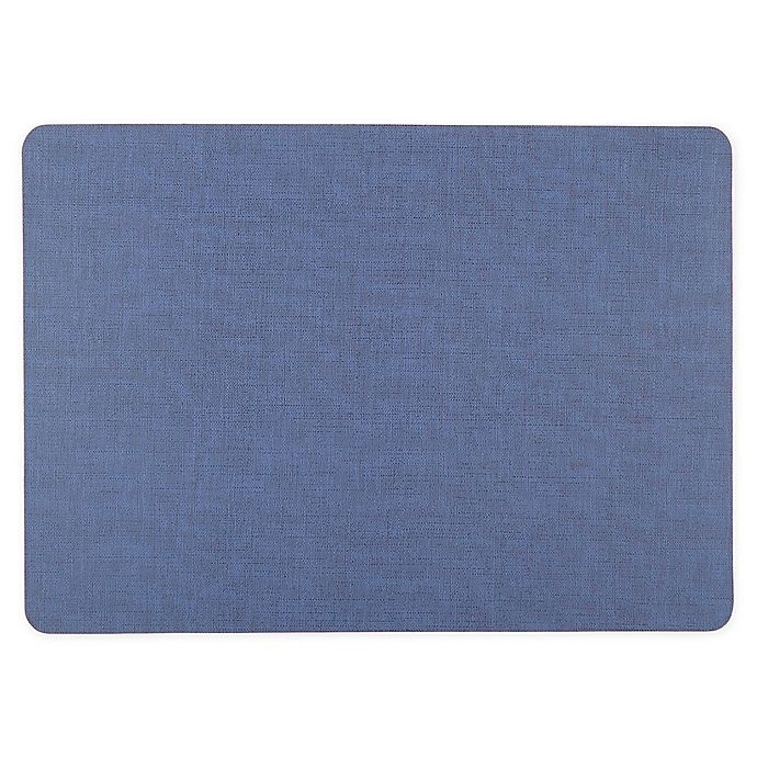 slide 1 of 1, Simply Essential Solid Textured Placemat - Blue, 1 ct