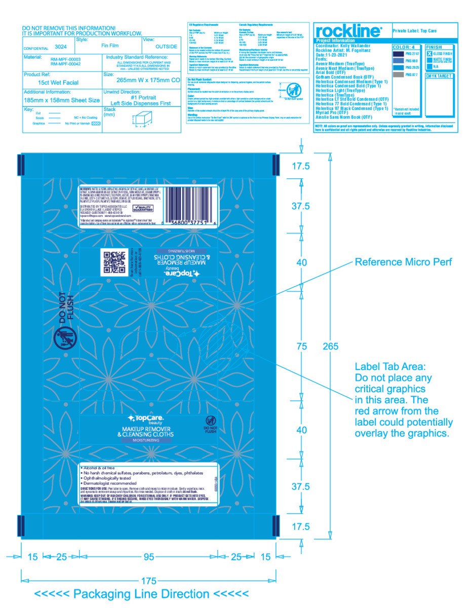 slide 7 of 13, TopCare Alcohol Free Hypoallergenic Makeup Remover Cleansing Towelettes, 15 ct