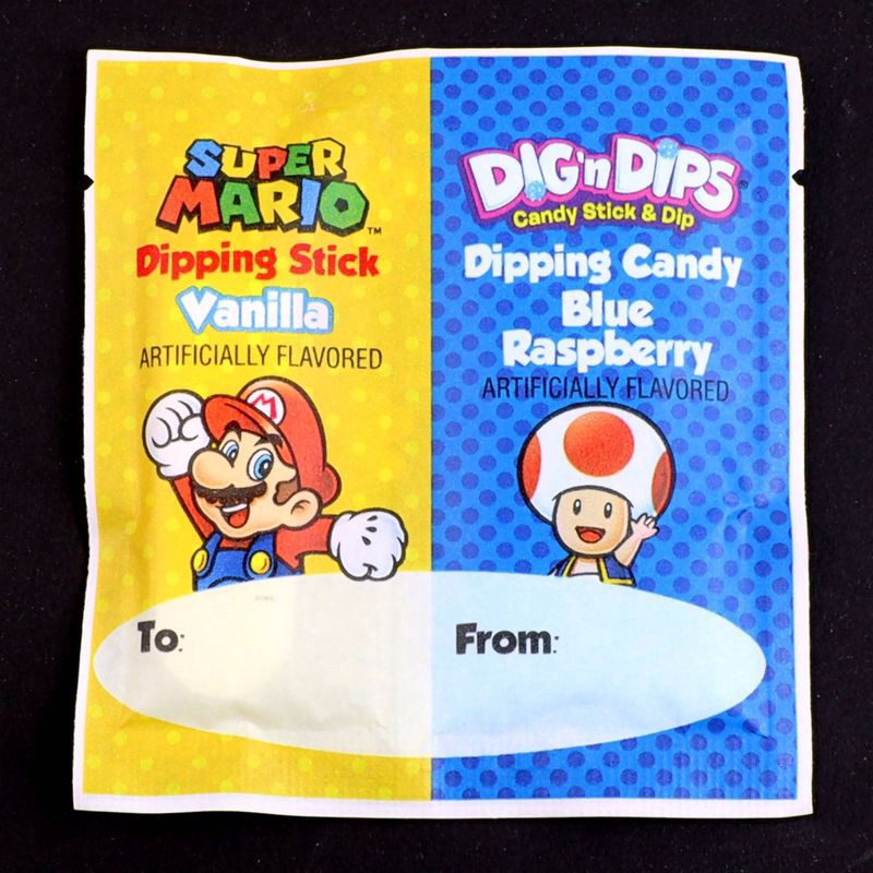 slide 12 of 15, Super Mario Valentine's Dig N Dips Box - 5.33oz/18ct, 5.33 oz, 18 ct