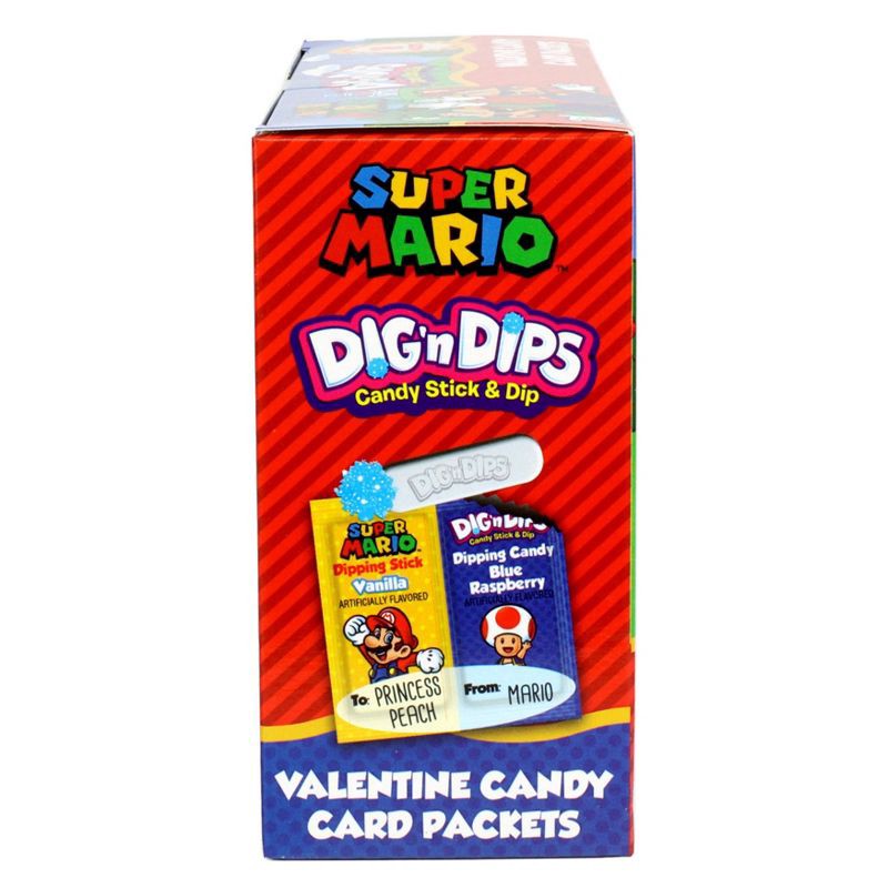 slide 4 of 15, Super Mario Valentine's Dig N Dips Box - 5.33oz/18ct, 5.33 oz, 18 ct