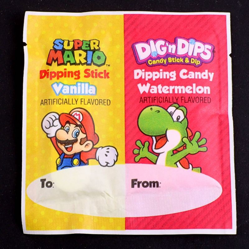slide 10 of 15, Super Mario Valentine's Dig N Dips Box - 5.33oz/18ct, 5.33 oz, 18 ct