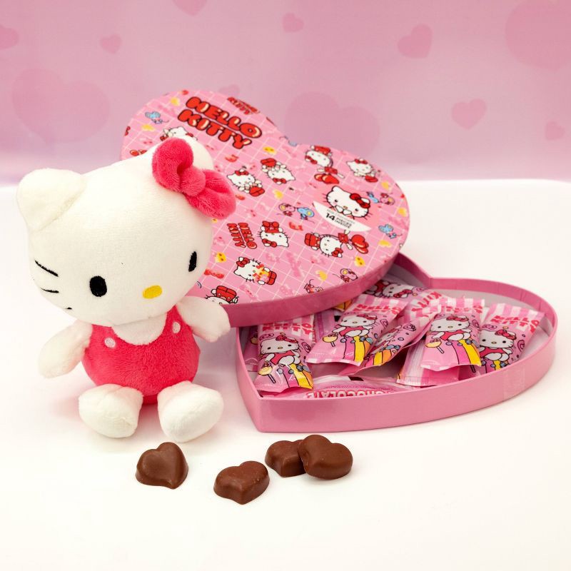 slide 2 of 3, Galerie Hello Kitty Valentine's Chocolate Heart Box with Plush - 2.96oz, 2.96 oz