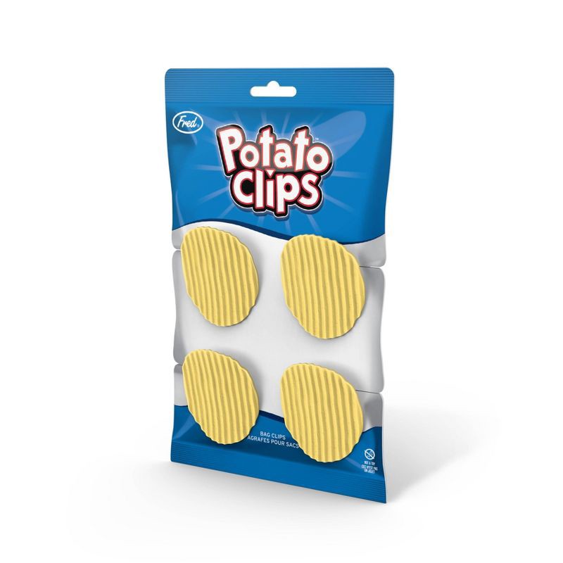 slide 2 of 3, Fred & Friends 4ct Potato Chip Clips Light Green, 4 ct