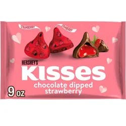 Hershey's Kisses Valentine's Day Chocolate Dipped Strawberry Candy - 9oz