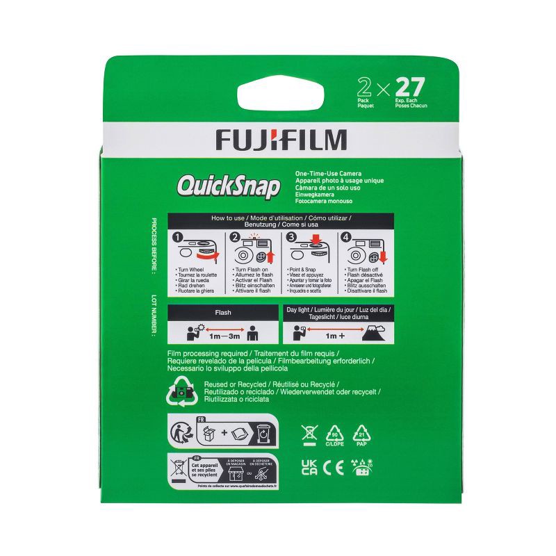 slide 5 of 10, Fujifilm QuickSnap 135 Flash 400 2pk Camera, 2 ct