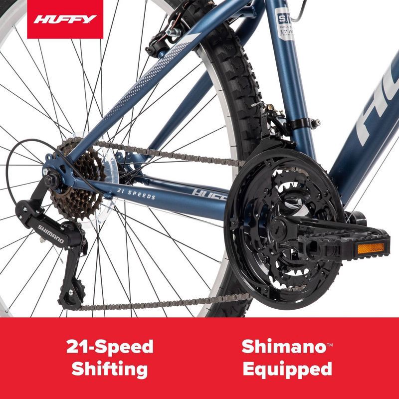 slide 13 of 16, Huffy Highland Mountain Bike - 26" Wheels - 21 Speeds - S/M - Blue, 1 ct