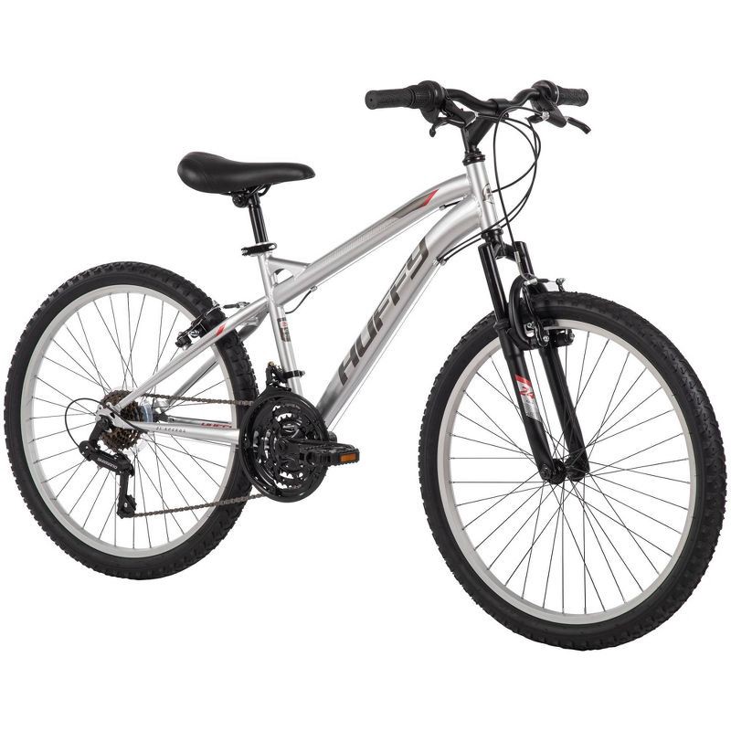 slide 2 of 16, Huffy Highland Mountain Bike - 24" Wheels - 21 Speeds - Silver, 1 ct
