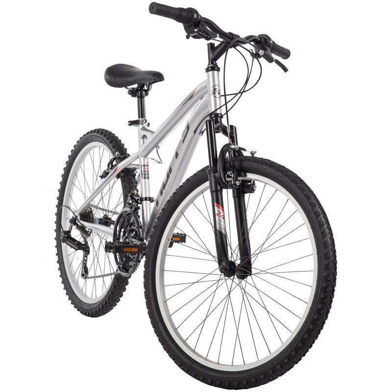 slide 4 of 16, Huffy Highland Mountain Bike - 24" Wheels - 21 Speeds - Silver, 1 ct
