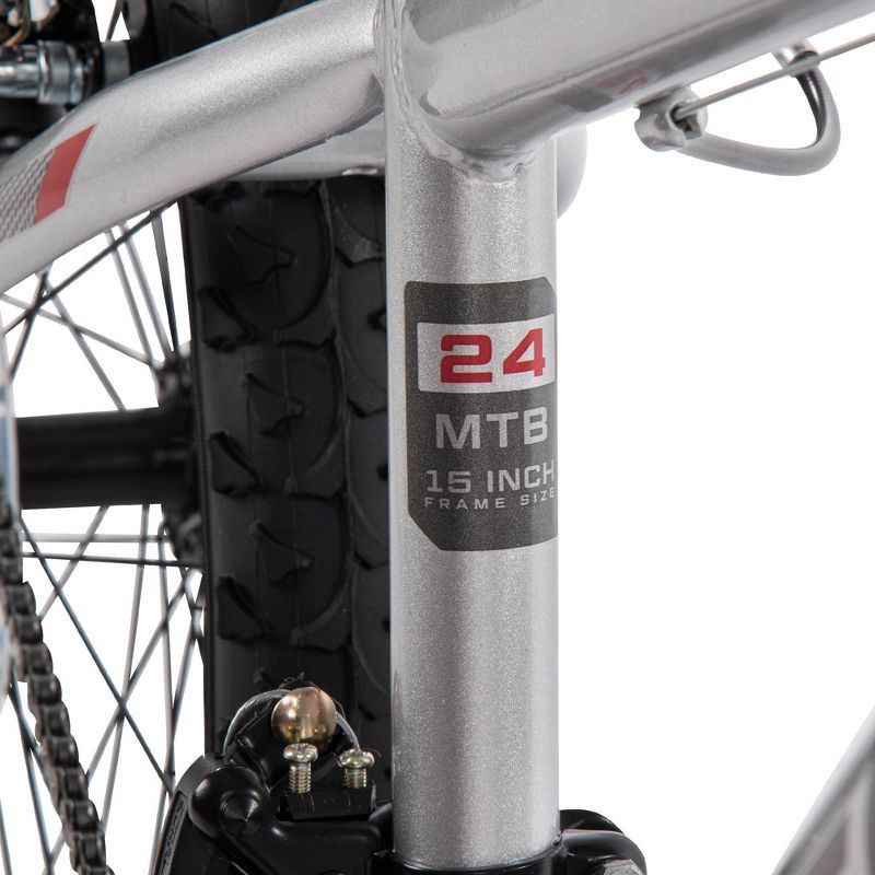 slide 8 of 16, Huffy Highland Mountain Bike - 24" Wheels - 21 Speeds - Silver, 1 ct