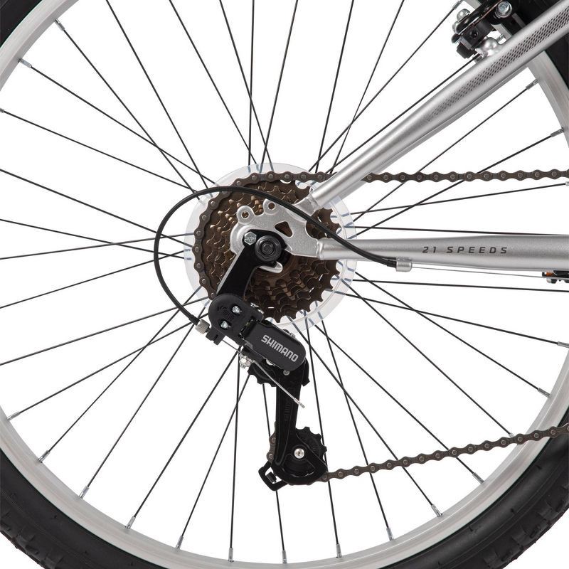 slide 10 of 16, Huffy Highland Mountain Bike - 24" Wheels - 21 Speeds - Silver, 1 ct