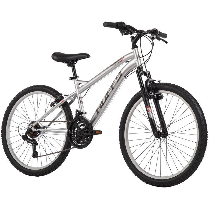 slide 1 of 16, Huffy Highland Mountain Bike - 24" Wheels - 21 Speeds - Silver, 1 ct