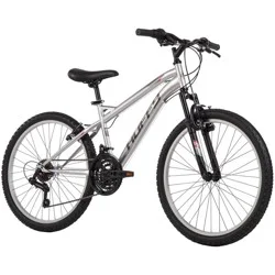 Huffy Highland Mountain Bike - 24" Wheels - 21 Speeds - Silver