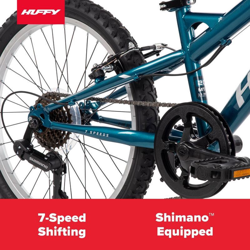 slide 13 of 16, Huffy Highland Mountain Bike - 20" Wheels - 7 Speeds - Emerald Gloss, 1 ct