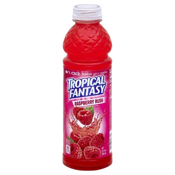 slide 1 of 4, Tropical Fantasy Juice Cocktail, Premium, Raspberry Rush - 23.5 oz, 23.5 oz