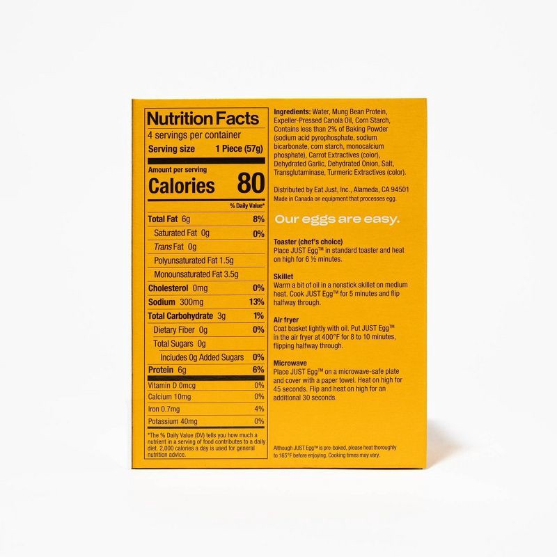 slide 3 of 10, Just Egg Frozen Folded - 8oz, 8 oz