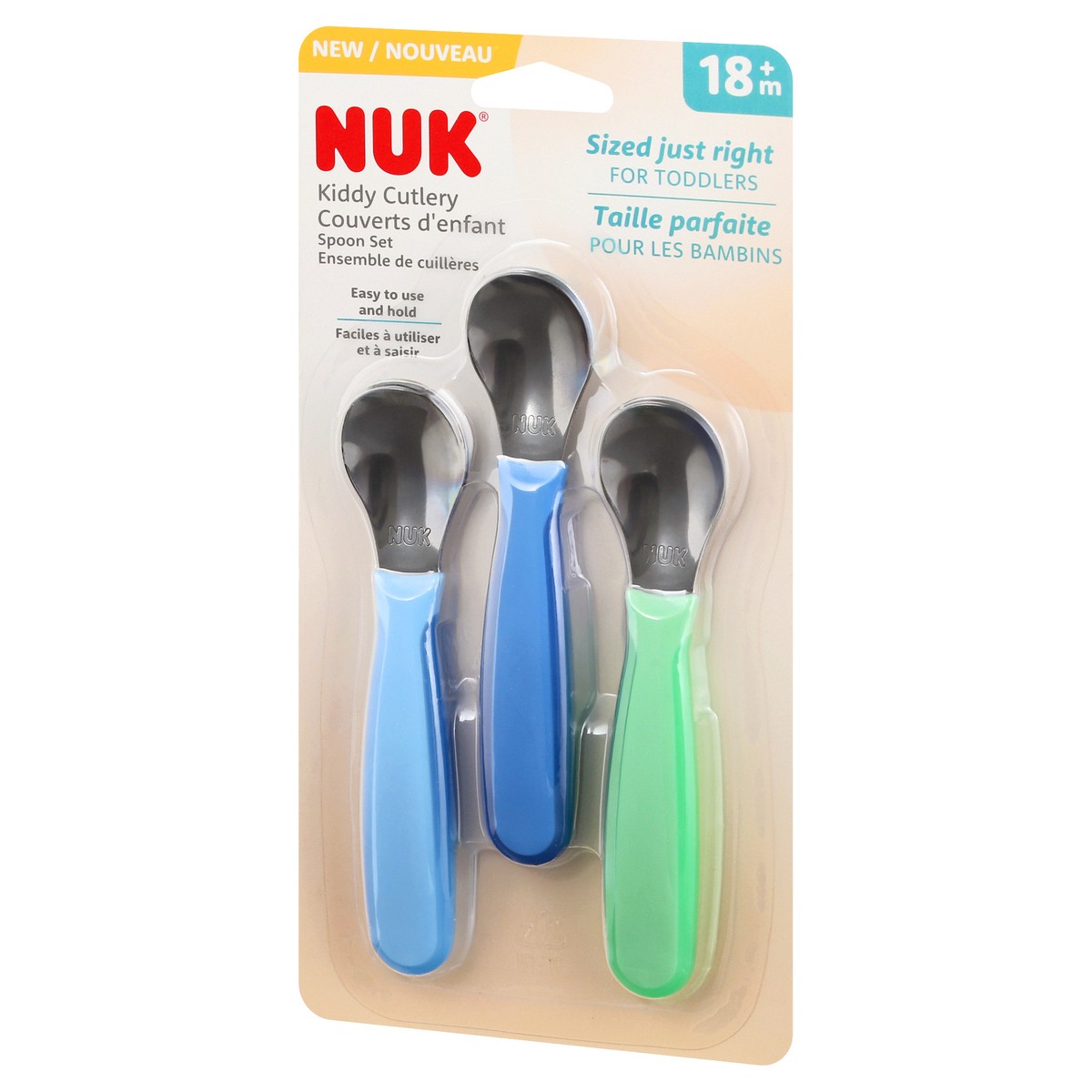 slide 3 of 9, Nuk Kids Cutlery Spoons, 3 ct