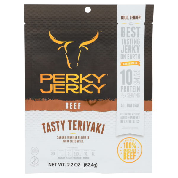 slide 1 of 1, Perky Jerky Teriyaki Beef, 2.2 oz