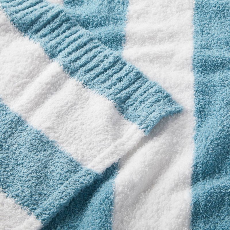 slide 3 of 4, Chenille Stripe Baby Blanket - Blue and White Stripe - Cloud Island™, 1 ct