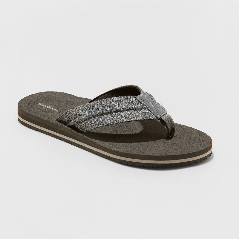 slide 1 of 3, Men's Fred Flip Flop Sandals - Goodfellow & Co™ Gray S, 1 ct