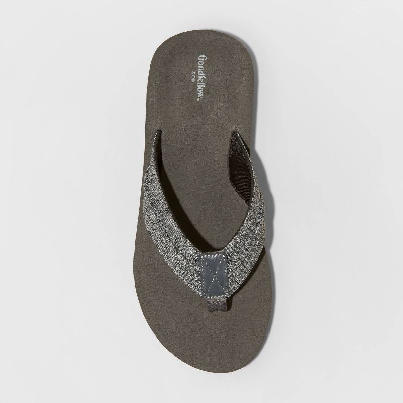 slide 3 of 3, Men's Fred Flip Flop Sandals - Goodfellow & Co™ Gray S, 1 ct