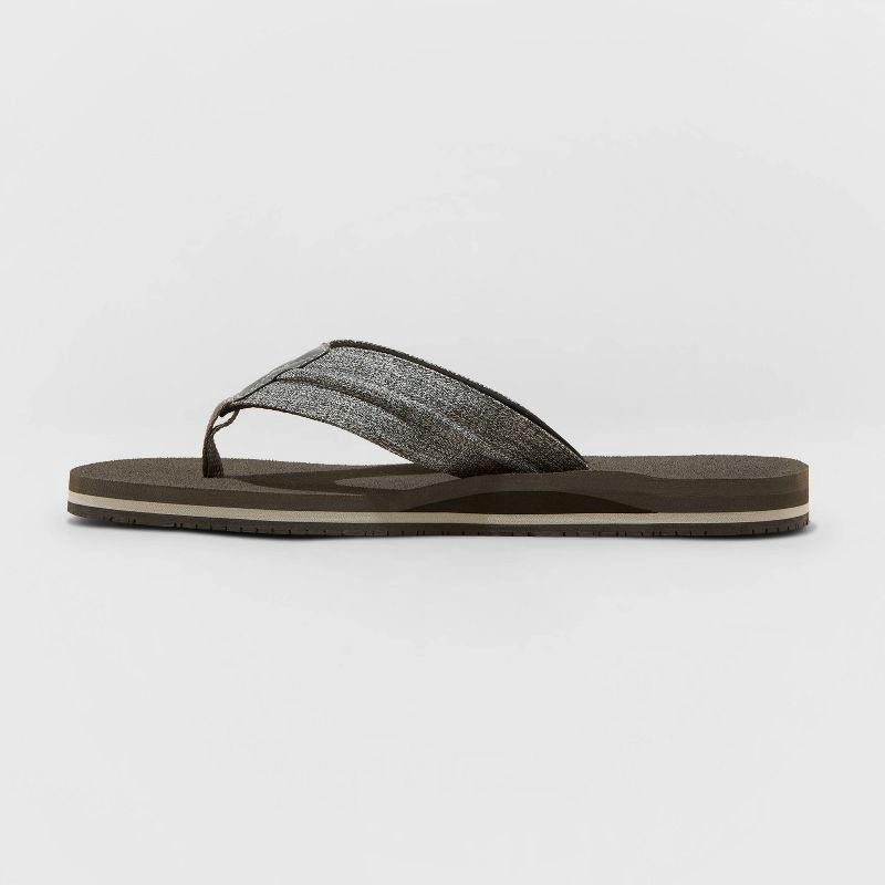 slide 2 of 3, Men's Fred Flip Flop Sandals - Goodfellow & Co™ Gray L, 1 ct