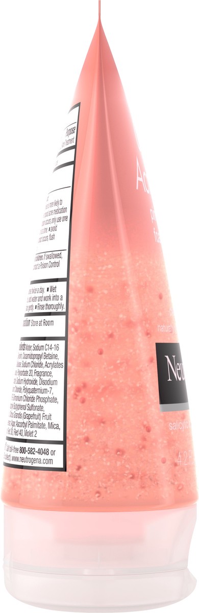 slide 6 of 7, Neutrogena Oil-free Acne Wash Pink Grapefruit Foaming Scrub, 4.2 fl oz