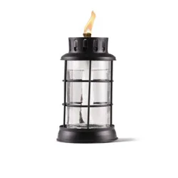 Tiki Metal Lighthouse Lantern - Black
