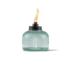 Tiki® 5.8 Inch Table Torch Studded Glass Blue