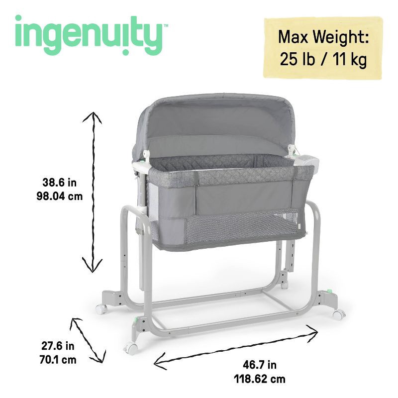 slide 6 of 17, Ingenuity Dream Hero Starlight 3-in-1 Co-Sleeping Bassinet - Lume, 1 ct