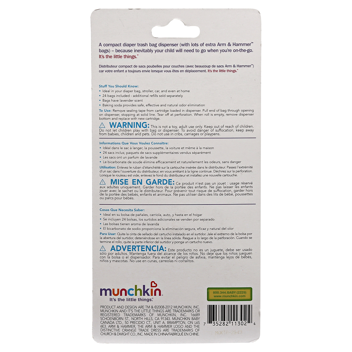 slide 48 of 51, Munchkin Arm & Hammer Diaper Bag Dispenser & Bags - Colors May Vary, 1 ct