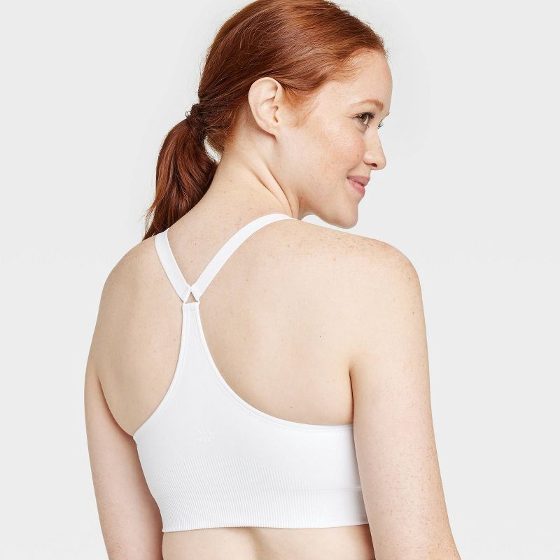 slide 5 of 6, Women's Seamless Medium Support Cami Sports Bra - All In Motion™ White XS, 1 ct