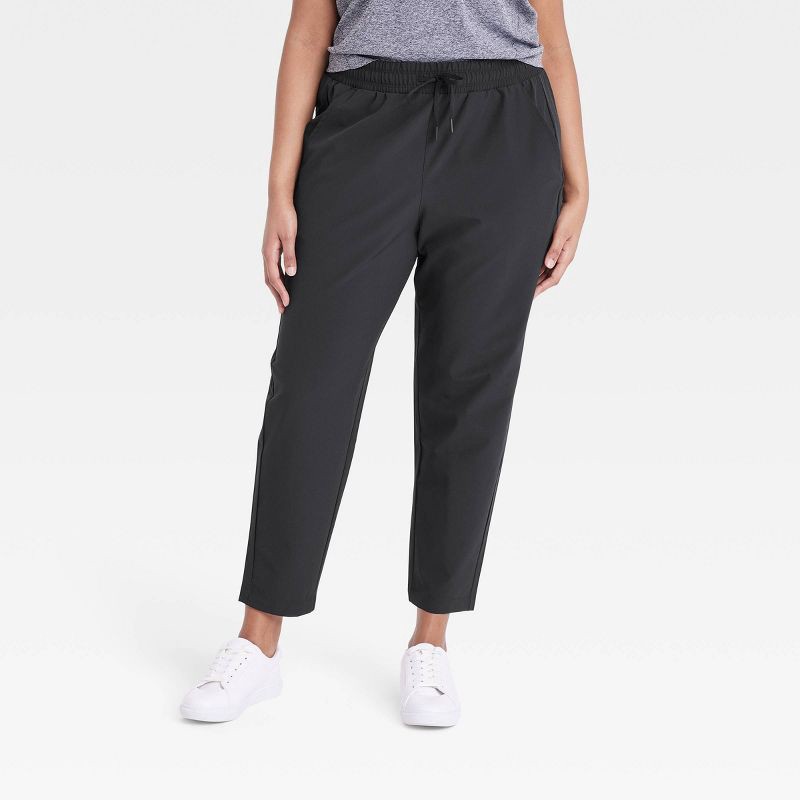 Women's Stretch Woven Taper Pants - All in Motion Black XXL 1 ct