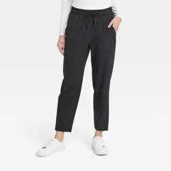 Women's Stretch Woven Taper Pants - All in Motion Black XXL 1 ct