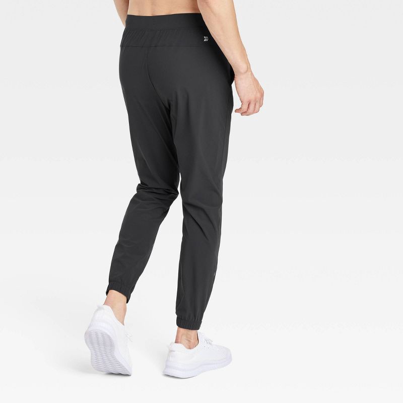 slide 2 of 3, Men's Lightweight Tricot Jogger Pants - All In Motion™ Black L: Moisture Wicking, Quick Dry, 4-Way Stretch, 1 ct