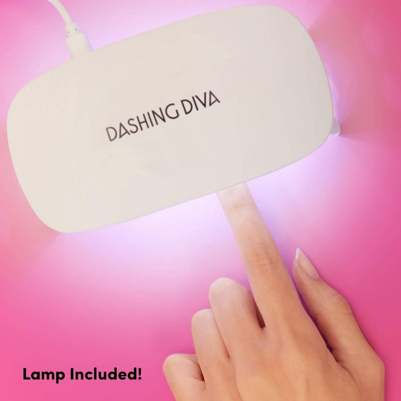 slide 6 of 8, Dashing Diva Glaze Semi-Cured Gel Nail Polish Strips Starter Kit - Lovely Pink - 32ct, 32 ct