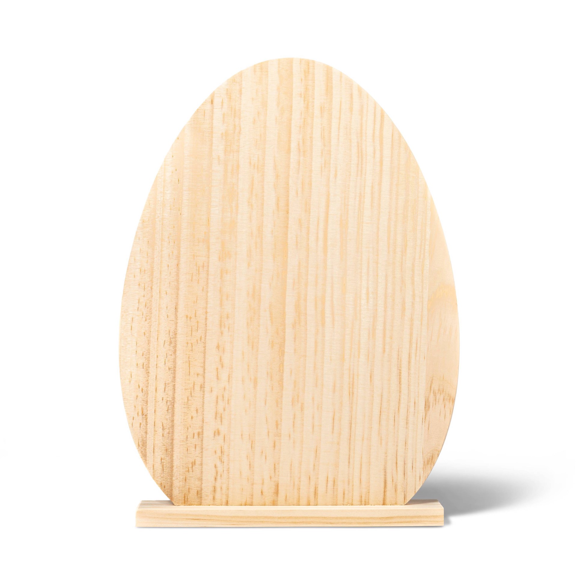 slide 1 of 3, Large Freestanding Wood Base Egg - Mondo Llama, 1 ct