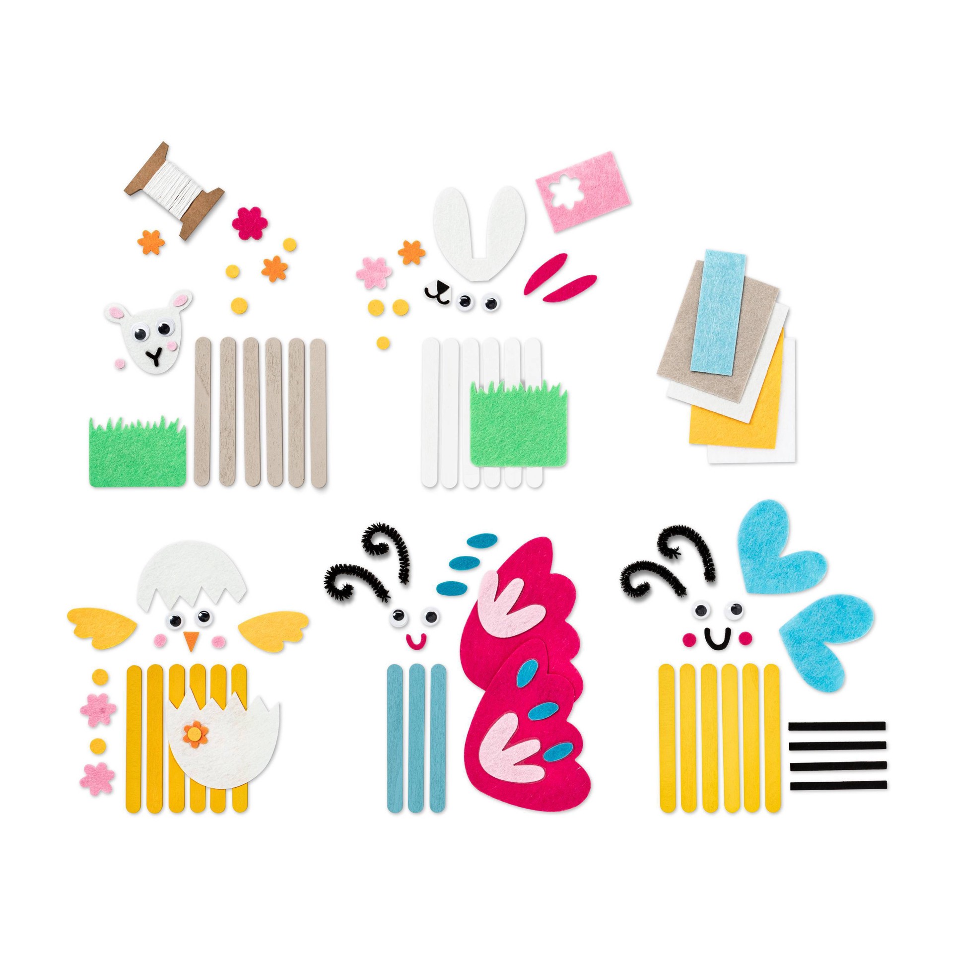 slide 2 of 4, Create-Your-Own Easter Stick Characters kit - Mondo Llama, 1 ct