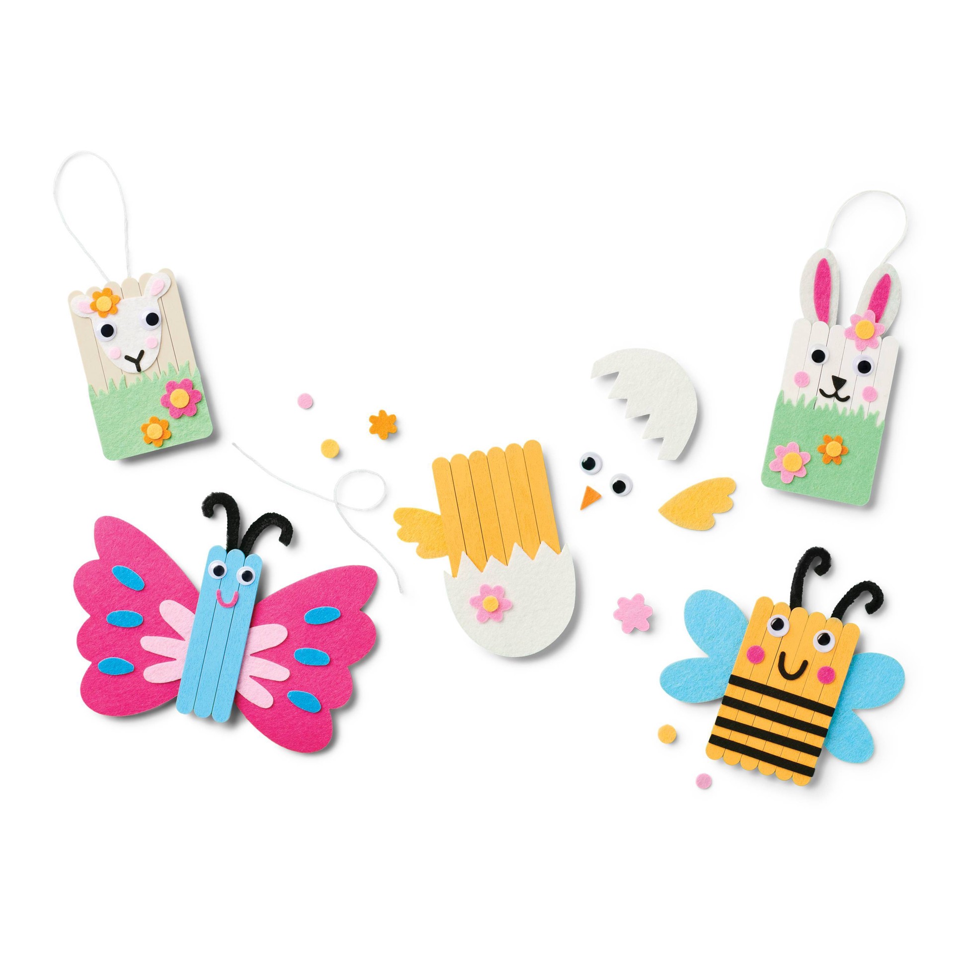 slide 4 of 4, Create-Your-Own Easter Stick Characters kit - Mondo Llama, 1 ct