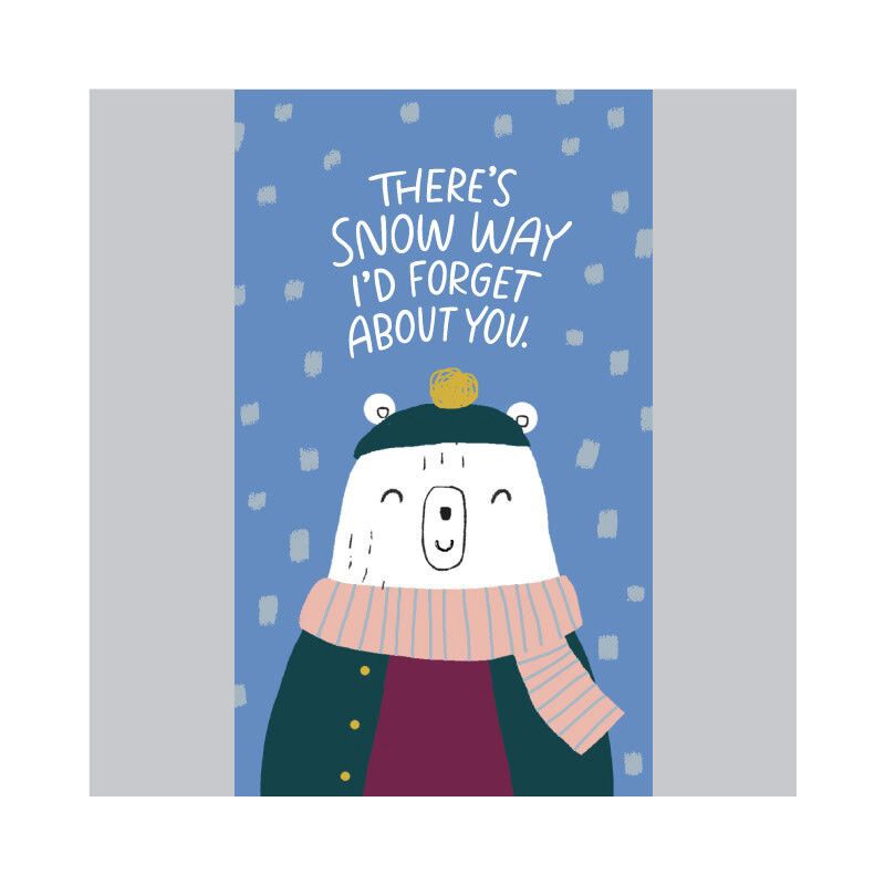 slide 2 of 5, Carlton Cards "There's Snow Way I'd Forget About You" Christmas Card, 1 ct