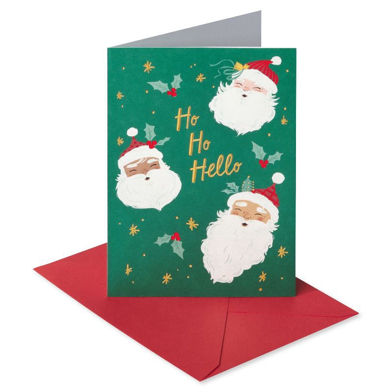 slide 1 of 3, Carlton Cards 'Ho-ho-hello!' Christmas Card, 1 ct