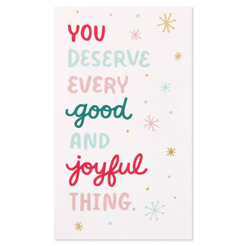 slide 1 of 4, Carlton Cards You Deserve Every Good and Joyful Thing Christmas Card, 1 ct