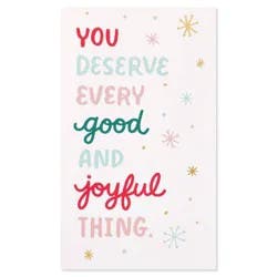 Carlton Cards You Deserve Every Good and Joyful Thing Christmas Card