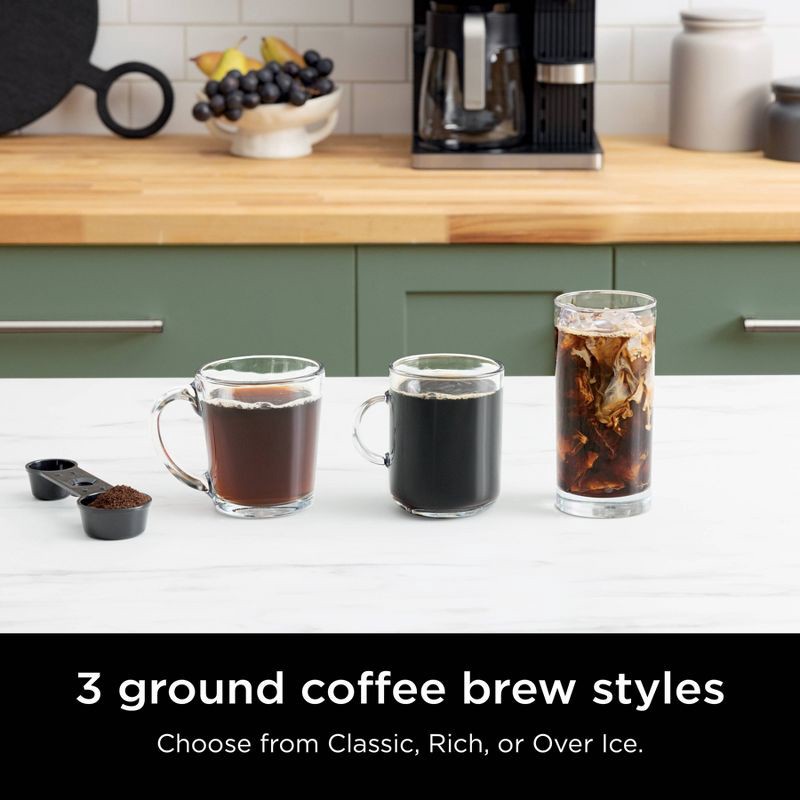 slide 5 of 13, Ninja 12c/Single-Serve Espresso & Coffee Barista System Black: Stainless Steel, Dishwasher-Safe, 60oz Capacity, 60 oz